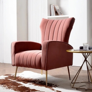 CEO Furniture Hot Sales Two Seat Living Room Furniture Sofa Modern Pink Velvet Loveseats Sofas Luxur