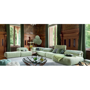 CEO Furniture Factory Lagoon High End Minimalist Modern Leather Modular Sectional Villa 8 Seater Ove