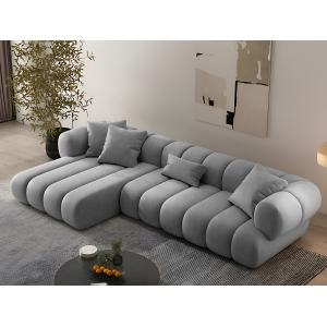 CEO Furniture Factory Modern Design I Shaped Sofas Velvet Fabric Couch White Teddy Lamb Wool Single 