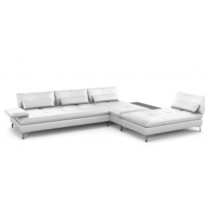 CEO Furniture Factory Factory Directly Hot Sale Tufted Sectional Sofa Couch with Chaise White Leathe