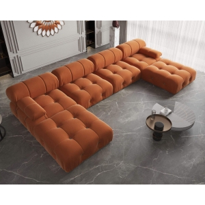 CEO Furniture Factory Velvet Modular Sofa Set Minimalist Designer Style Sponge Sheep Cake Shaped Liv