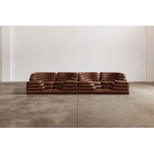 CEO Furniture Factory Vintage Hill Terrace Sofa Light Luxury Genuine Leather Shaped Fabric Modern Si